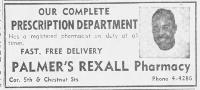 Palmer's Pharmacy ad in the Herald Leader
