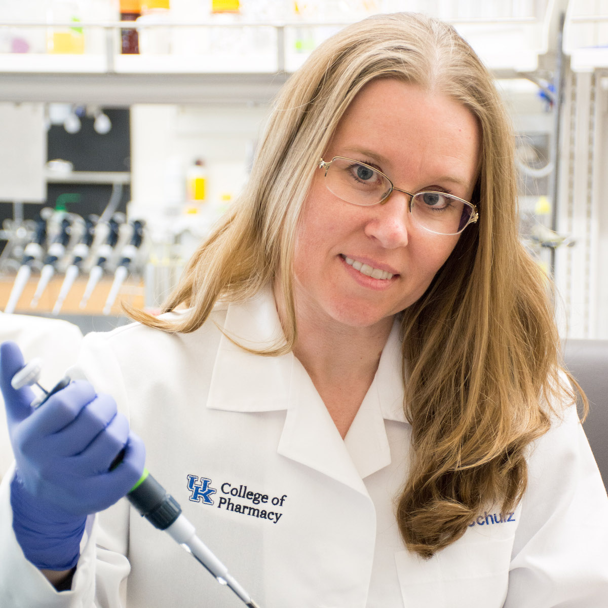 Researcher working in a lab