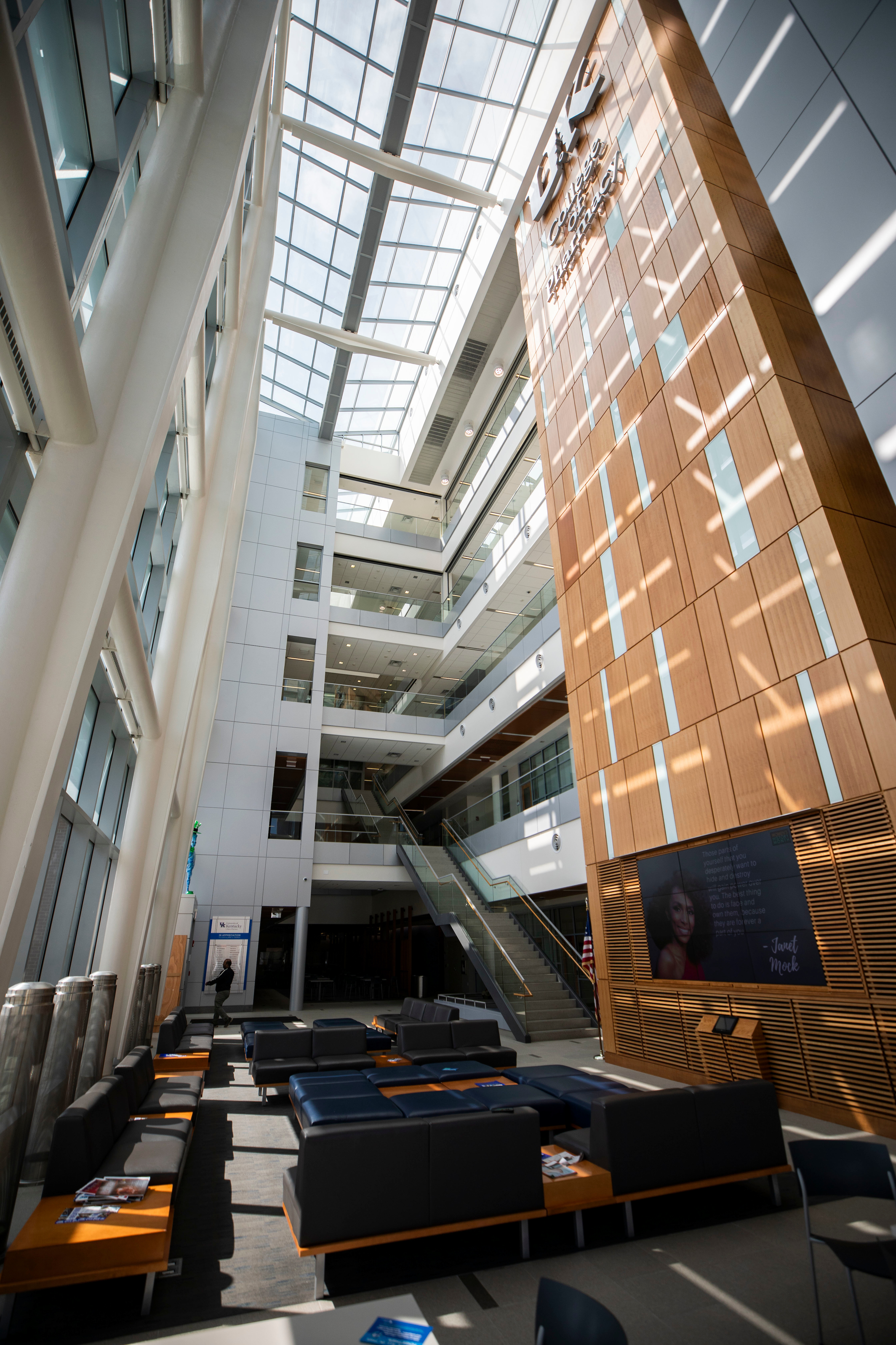 Atrium with couches and windows