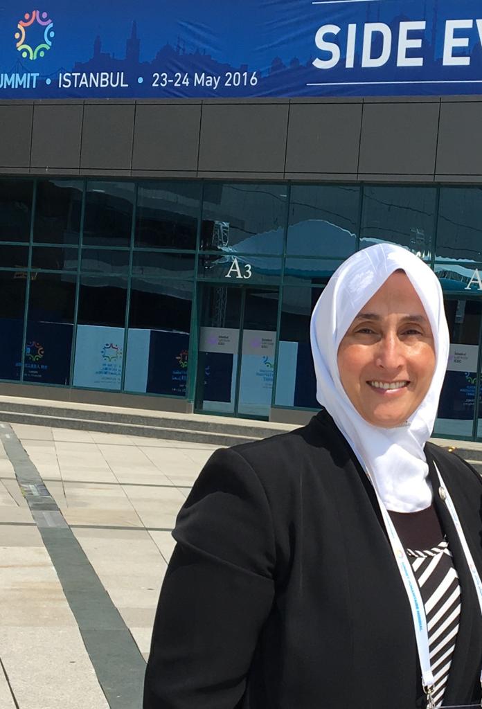 woman standing outside airport