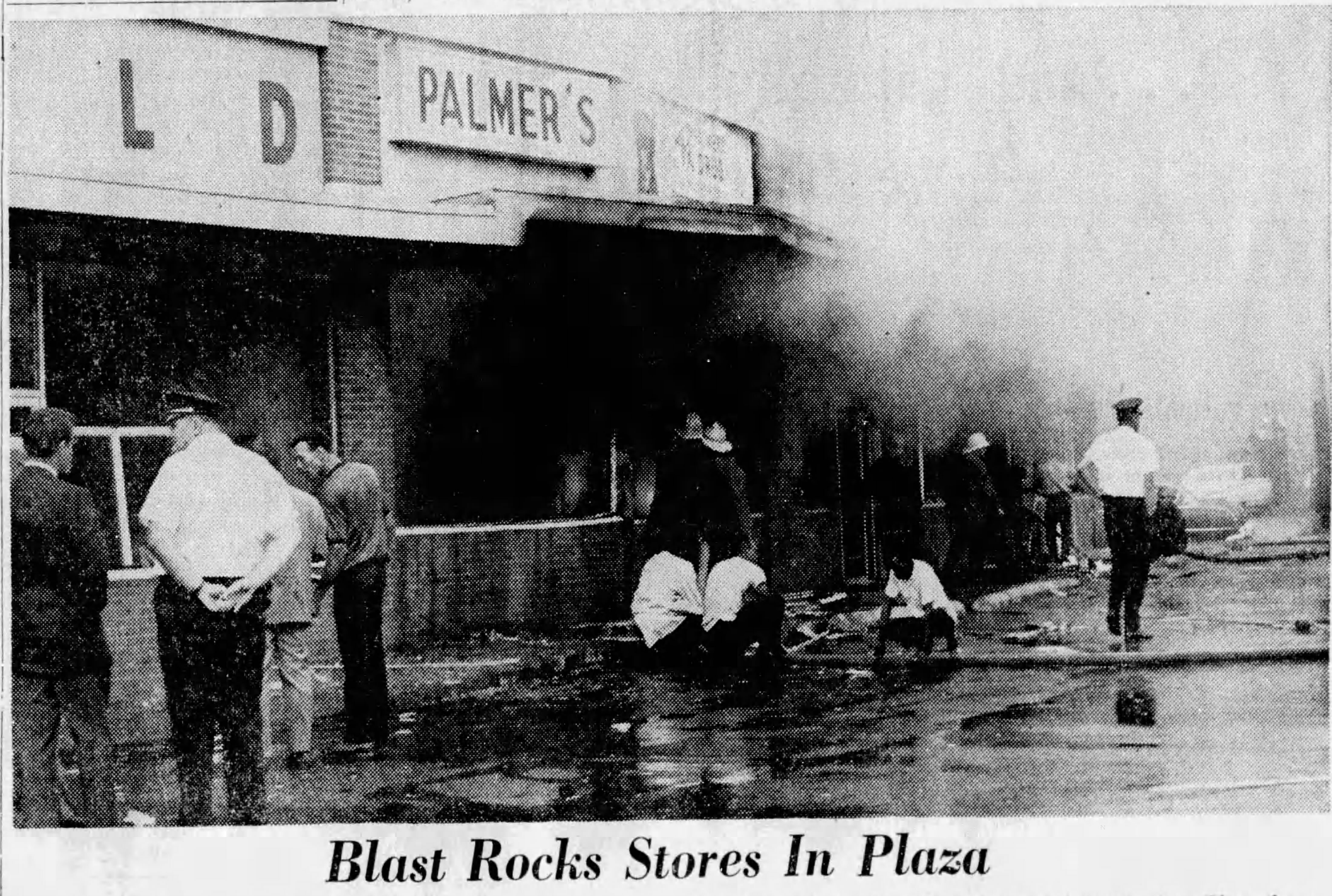 Palmer's pharmacy following the bombing