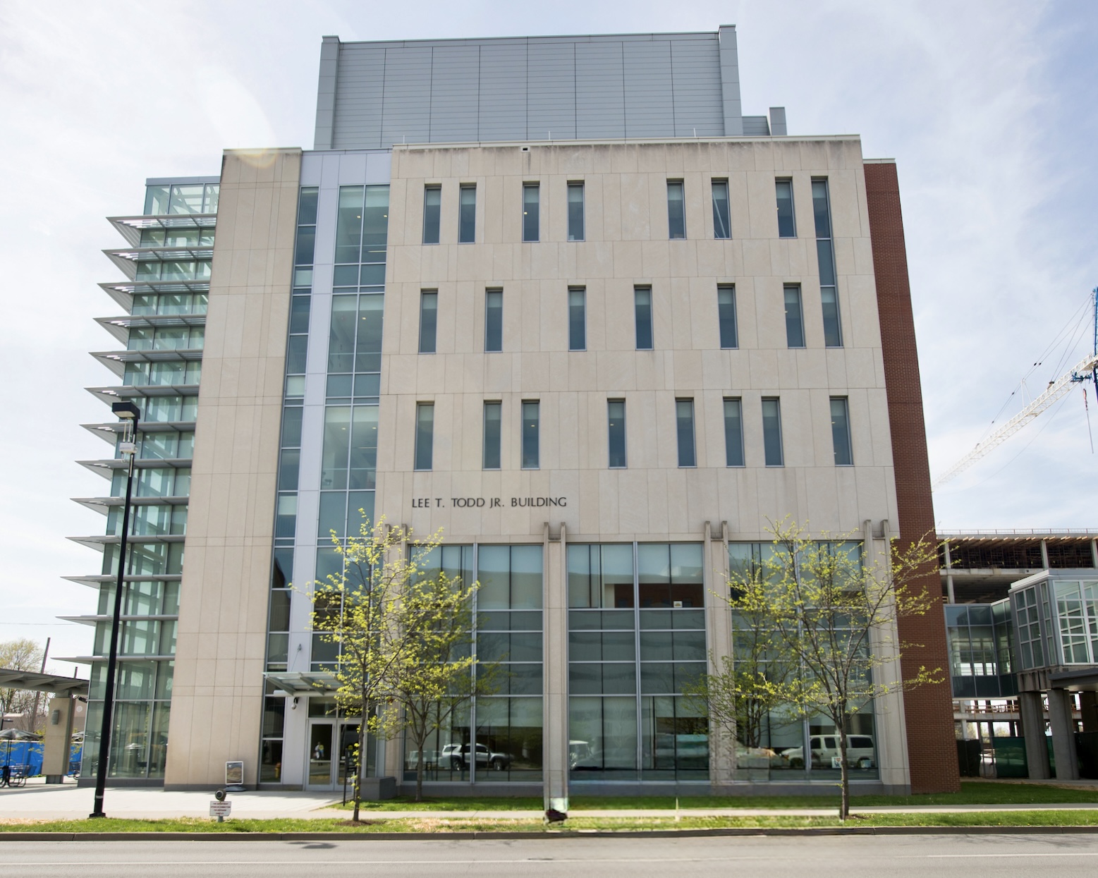 the front of the lee t. todd, jr. building shown from Limestone street
