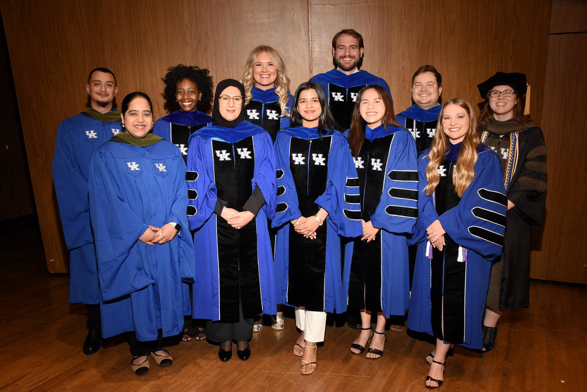 A group of graduates in regalia