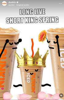 short king spring dunkin meme