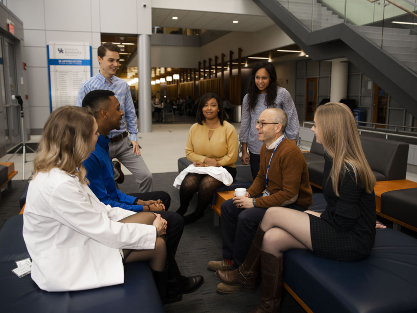 Frank with Students