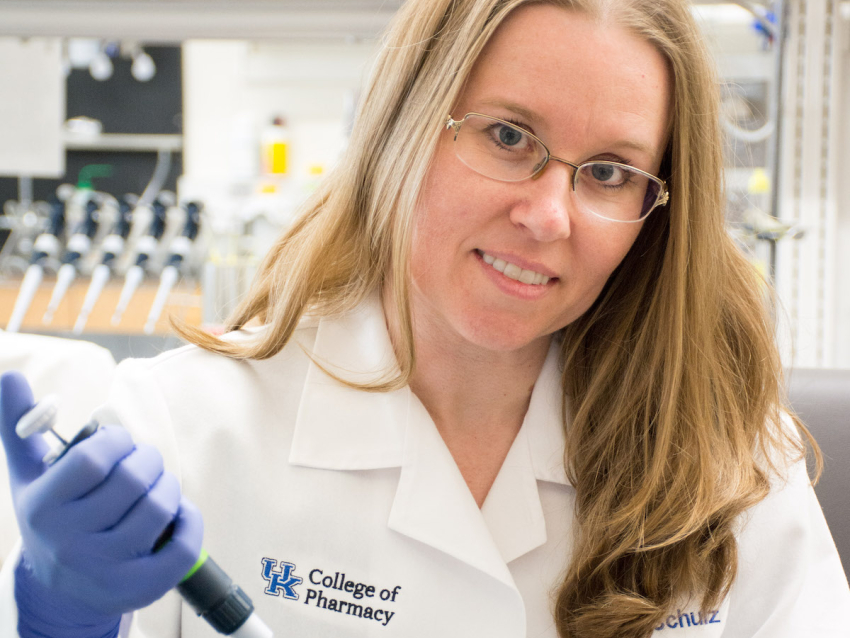 Researcher working in a lab
