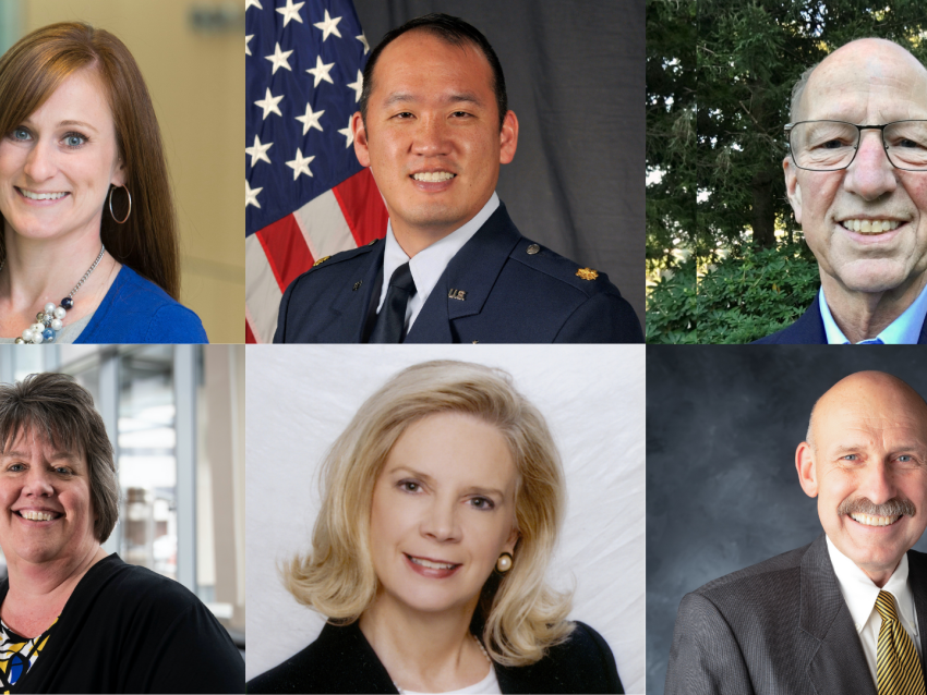 grid of six people's headshots