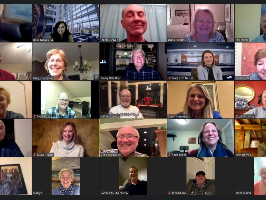 Zoom screenshot of people