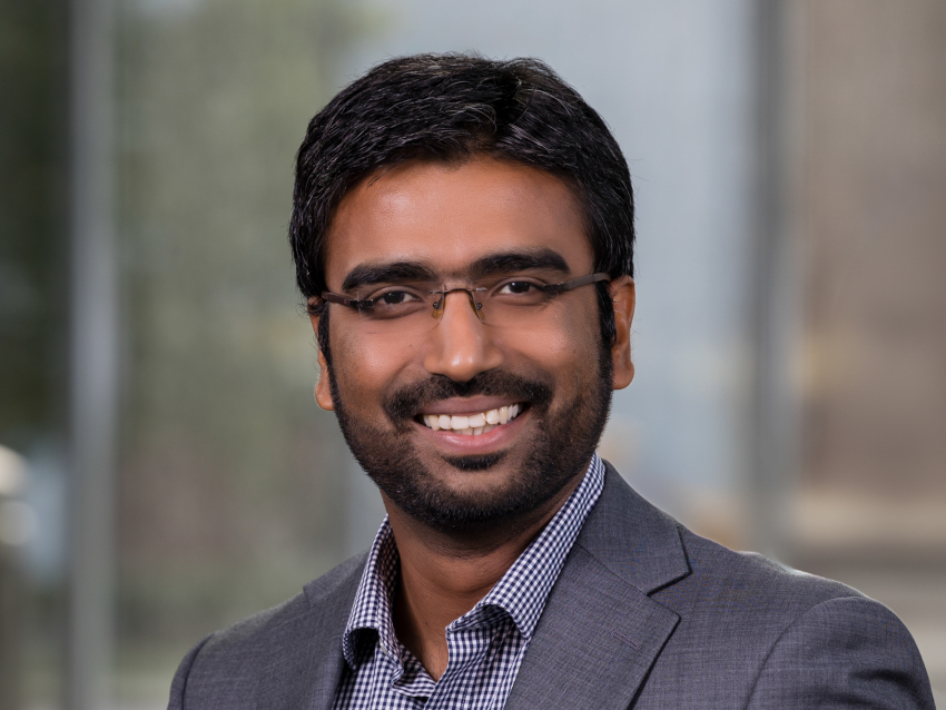 Man wearing glasses smiling