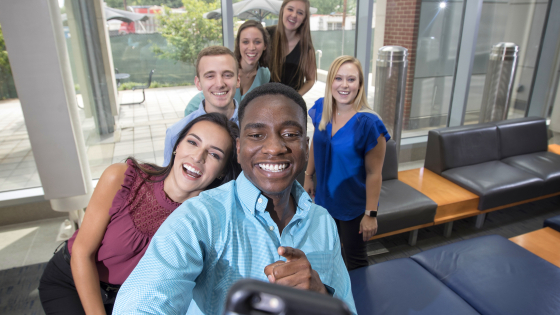 students taking a selfie