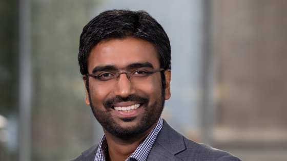 Man wearing glasses smiling