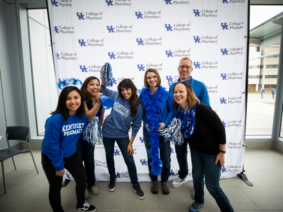 group of UKCOP staff in photobooth
