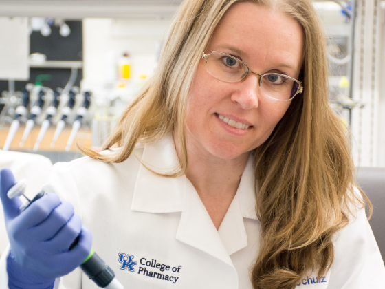 Researcher working in a lab
