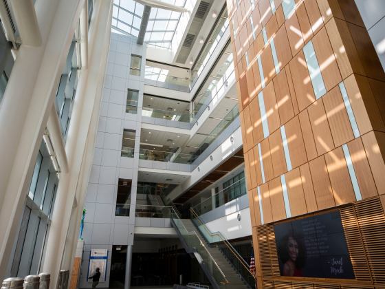 Atrium with couches and windows