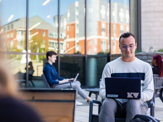 students using laptops