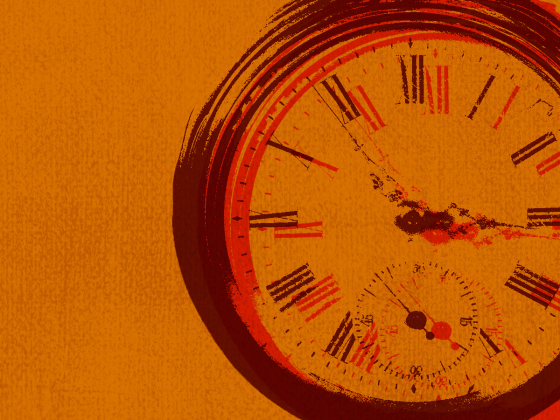 Picture of orange clock